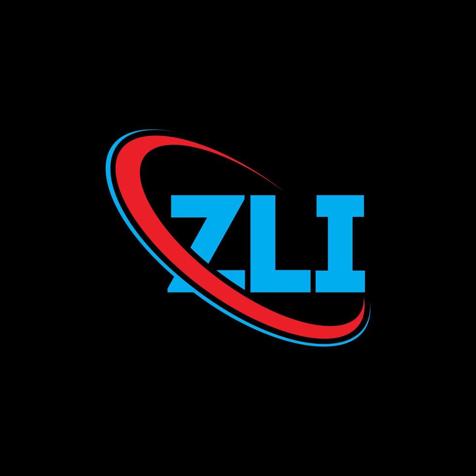 ZLI logo. ZLI letter. ZLI letter logo design. Initials ZLI logo linked with circle and uppercase monogram logo. ZLI typography for technology, business and real estate brand. vector