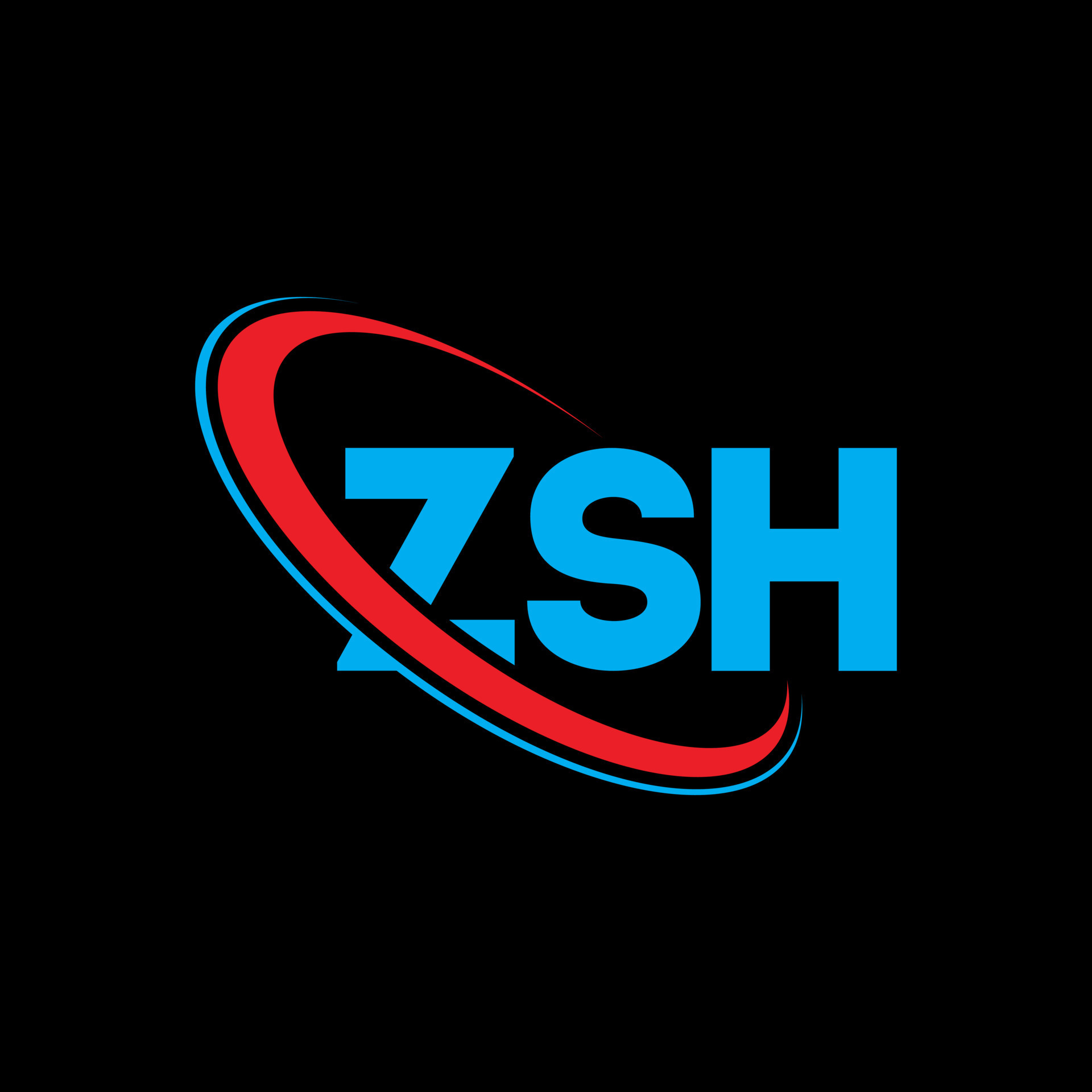 ZSH logo. ZSH letter. ZSH letter logo design. Initials ZSH logo linked