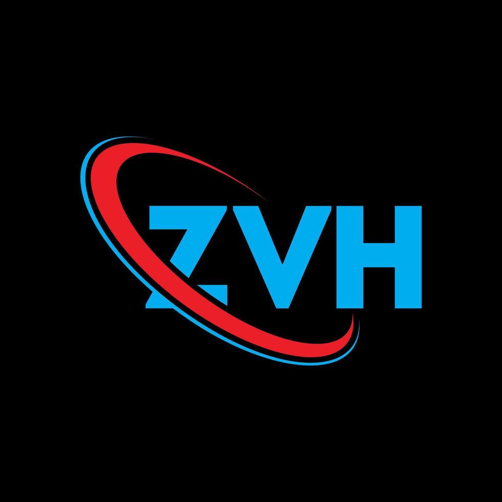 logotipo de zvh. letra zvh. diseño del logotipo de la letra zvh. logotipo de iniciales zvh vinculado con círculo y logotipo de monograma en mayúsculas. tipografía zvh para tecnología, negocios y marca inmobiliaria. vector