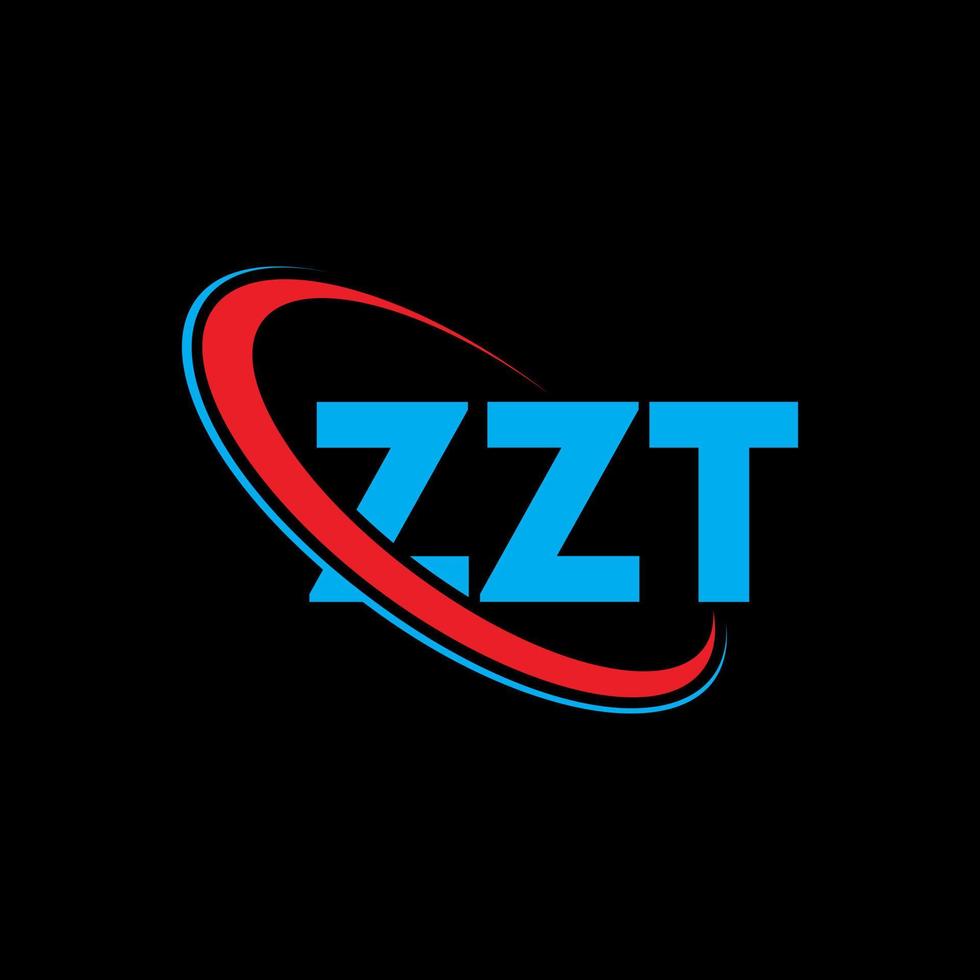 logotipo de zzt. letra zzt. diseño del logotipo de la letra zzt. logotipo de las iniciales zzt vinculado con un círculo y un logotipo de monograma en mayúsculas. tipografía zzt para tecnología, negocios y marca inmobiliaria. vector