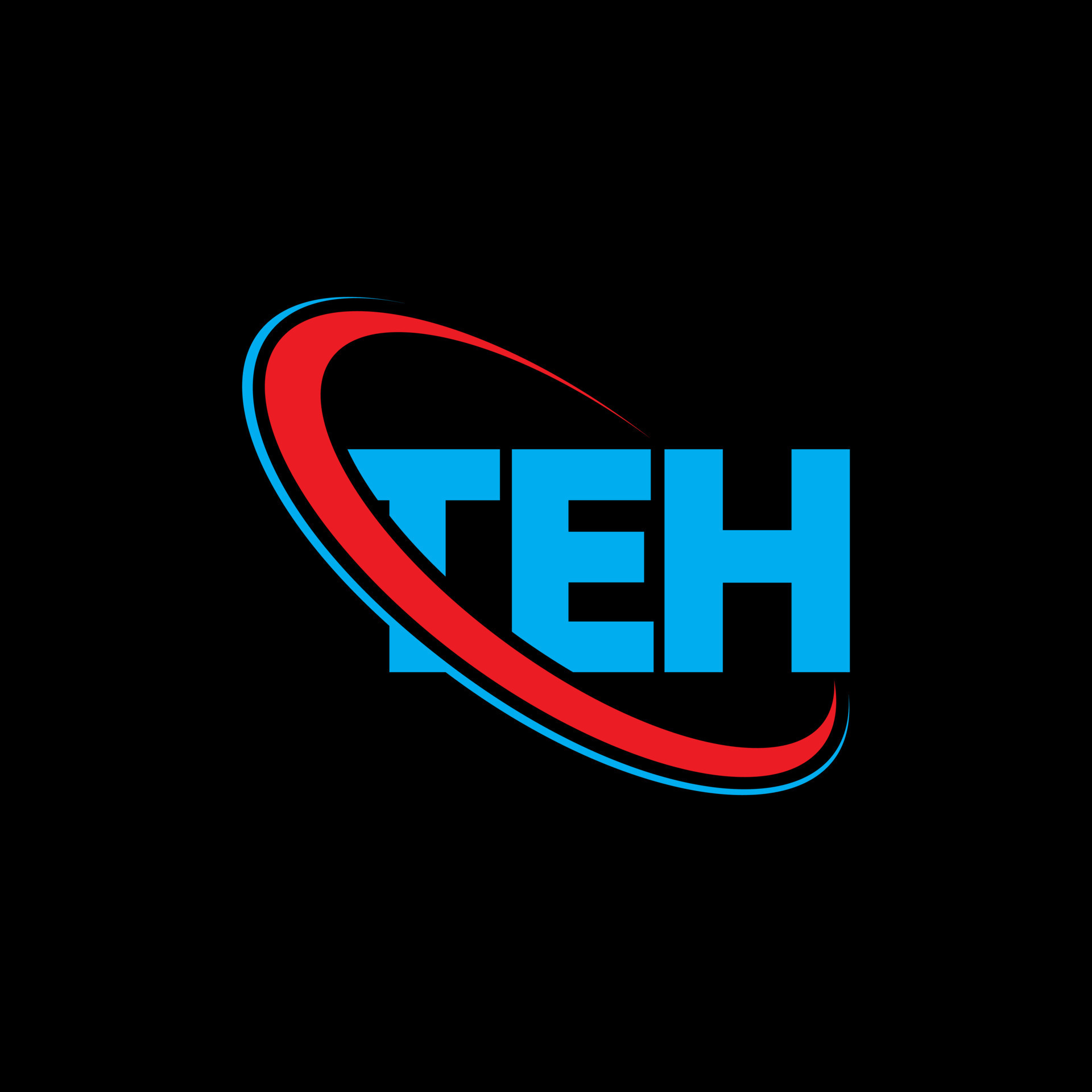 TEH logo. TEH letter. TEH letter logo design. Initials TEH logo linked
