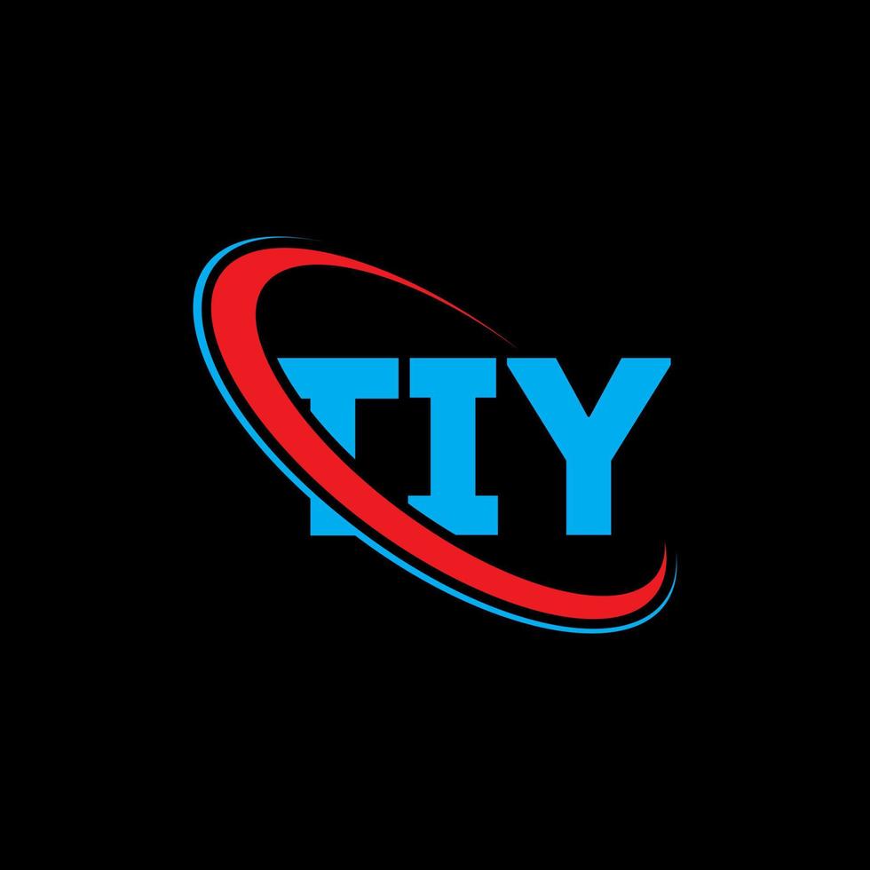 TIY logo. TIY letter. TIY letter logo design. Initials TIY logo linked with circle and uppercase monogram logo. TIY typography for technology, business and real estate brand. vector