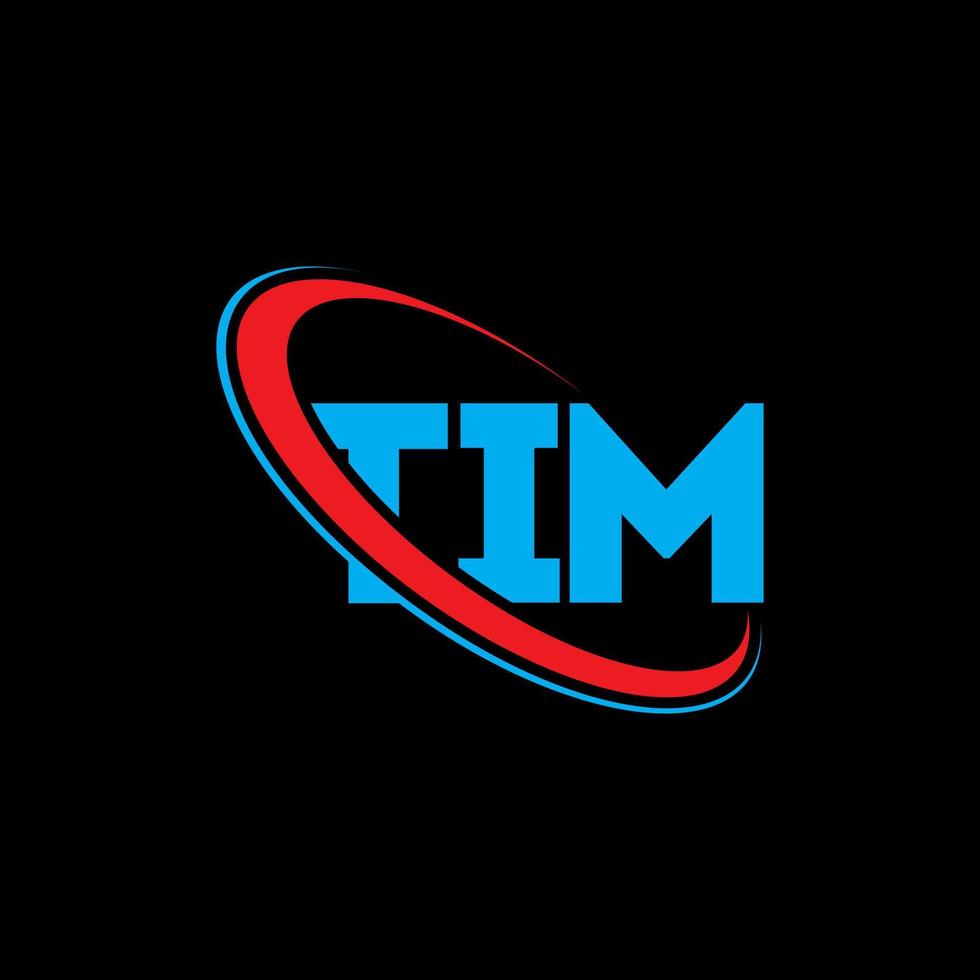 logotipo de tim carta de tim diseño del logotipo de la letra tim. logotipo de las iniciales tim vinculado con el círculo y el logotipo del monograma en mayúsculas. tipografía tim para tecnología, negocios y marca inmobiliaria. vector