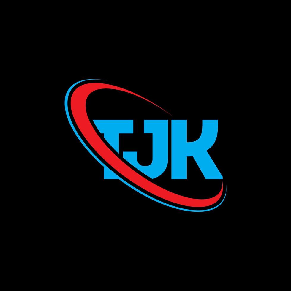 TJK logo. TJK letter. TJK letter logo design. Initials TJK logo linked with circle and uppercase monogram logo. TJK typography for technology, business and real estate brand. vector