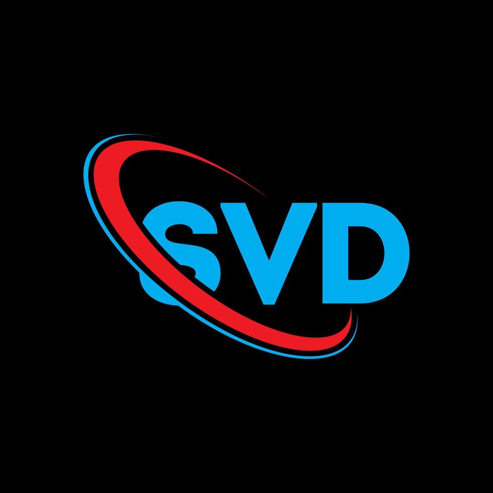 logotipo de svd. letra svd. diseño del logotipo de la letra svd. logotipo de iniciales svd vinculado con círculo y logotipo de monograma en mayúsculas. tipografía svd para tecnología, negocios y marca inmobiliaria. vector