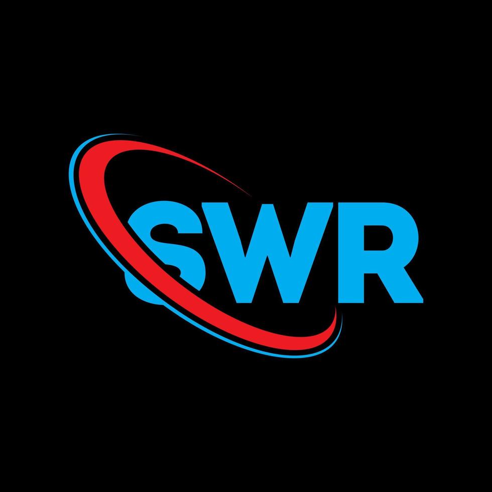 SWR logo. SWR letter. SWR letter logo design. Initials SWR logo linked with circle and uppercase monogram logo. SWR typography for technology, business and real estate brand. vector