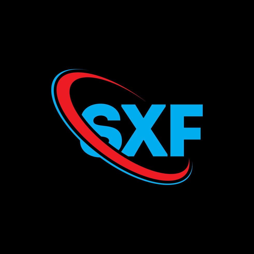 SXF logo. SXF letter. SXF letter logo design. Initials SXF logo linked with circle and uppercase monogram logo. SXF typography for technology, business and real estate brand. vector