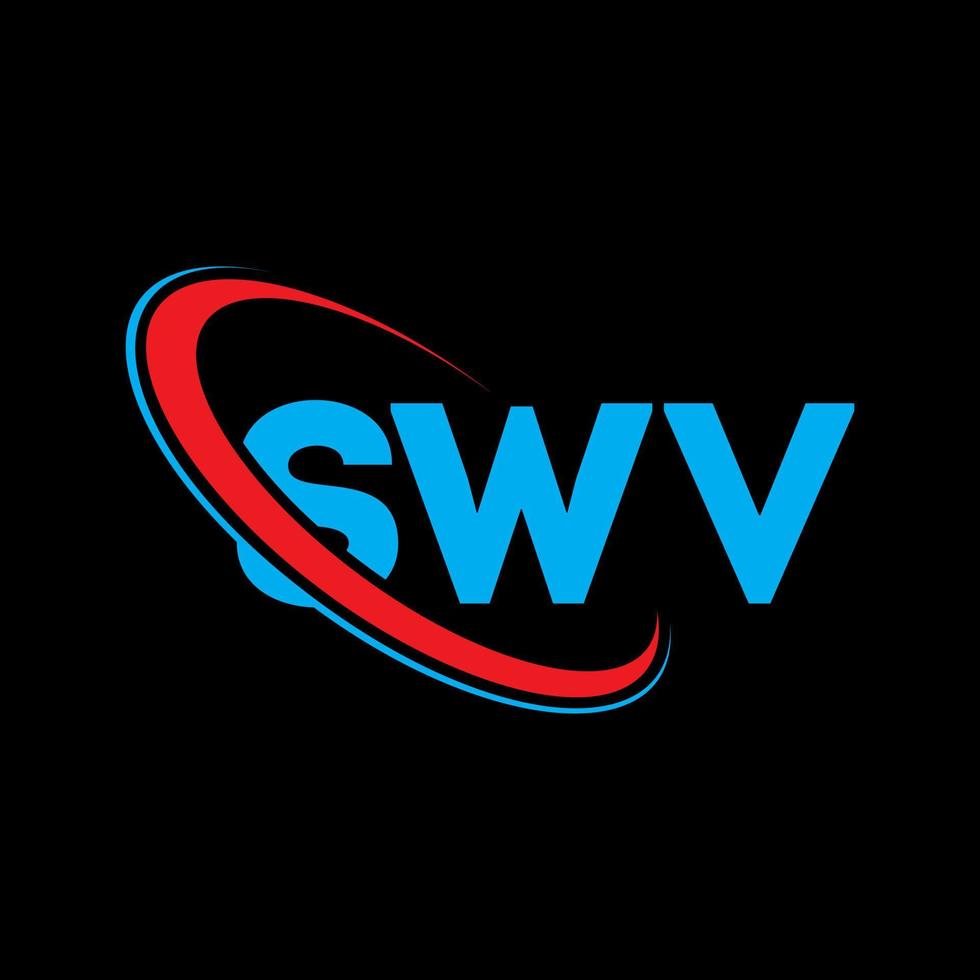 logotipo de SWV. letra SWV. diseño de logotipo de letra swv. logotipo de iniciales swv vinculado con círculo y logotipo de monograma en mayúsculas. tipografía swv para tecnología, negocios y marca inmobiliaria. vector