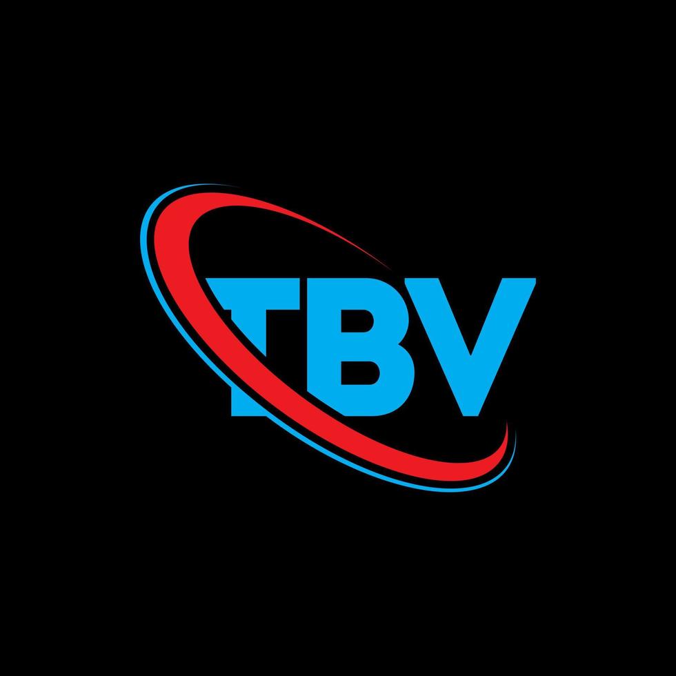 logotipo de tbv. carta tbv. diseño del logotipo de la letra tbv. logotipo de iniciales tbv vinculado con círculo y logotipo de monograma en mayúsculas. tipografía tbv para tecnología, negocios y marca inmobiliaria. vector