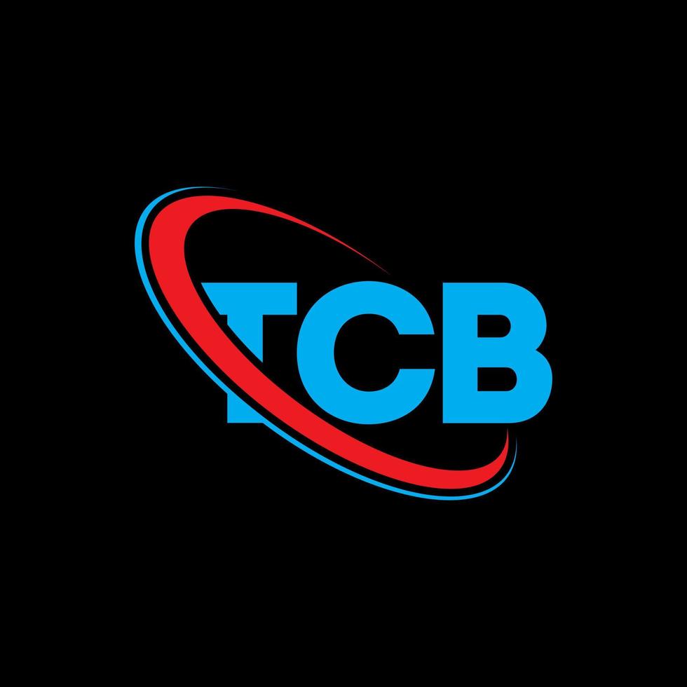 logotipo de tcb. carta tcb. diseño del logotipo de la letra tcb. logotipo de iniciales tcb vinculado con círculo y logotipo de monograma en mayúsculas. tipografía tcb para tecnología, negocios y marca inmobiliaria. vector