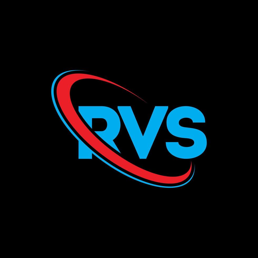 logotipo de rvs. letra rvs. diseño del logotipo de la letra rvs