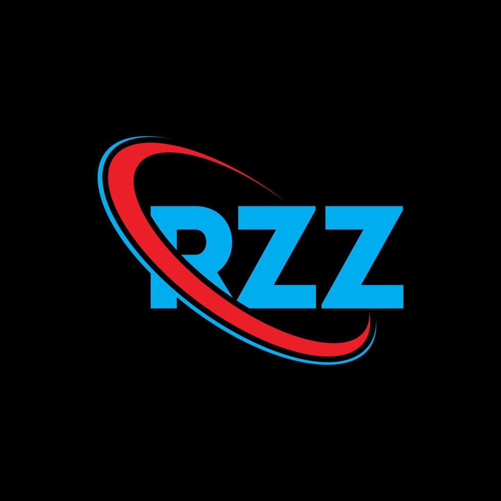 RZZ logo. RZZ letter. RZZ letter logo design. Initials RZZ logo linked with circle and uppercase monogram logo. RZZ typography for technology, business and real estate brand. vector