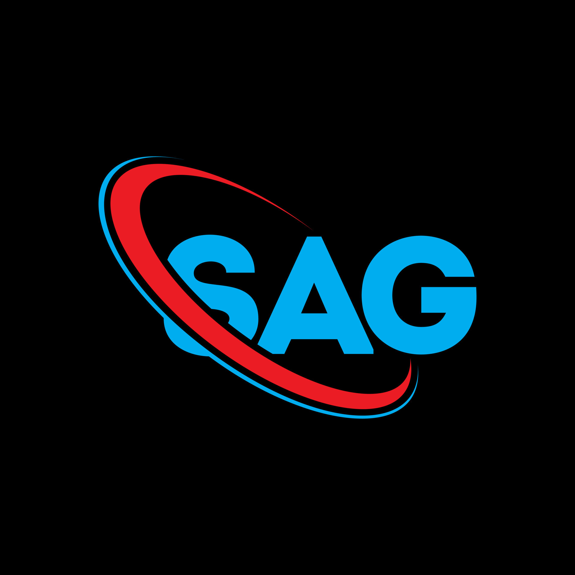 SAG logo. SAG letter. SAG letter logo design. Initials SAG logo linked