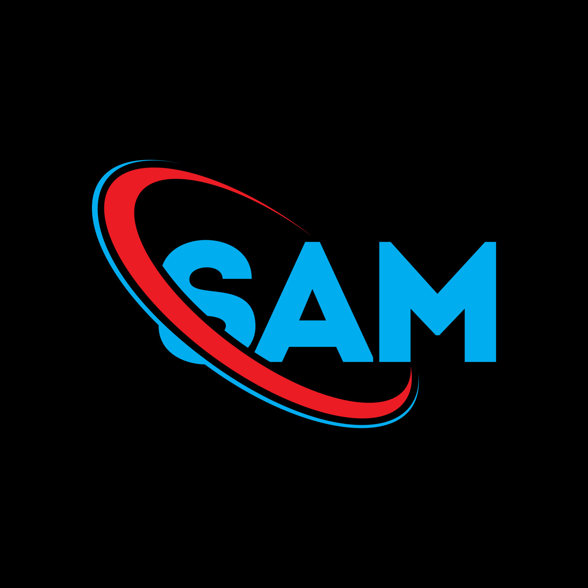 SAM logo. SAM letter. SAM letter logo design. Initials SAM logo linked