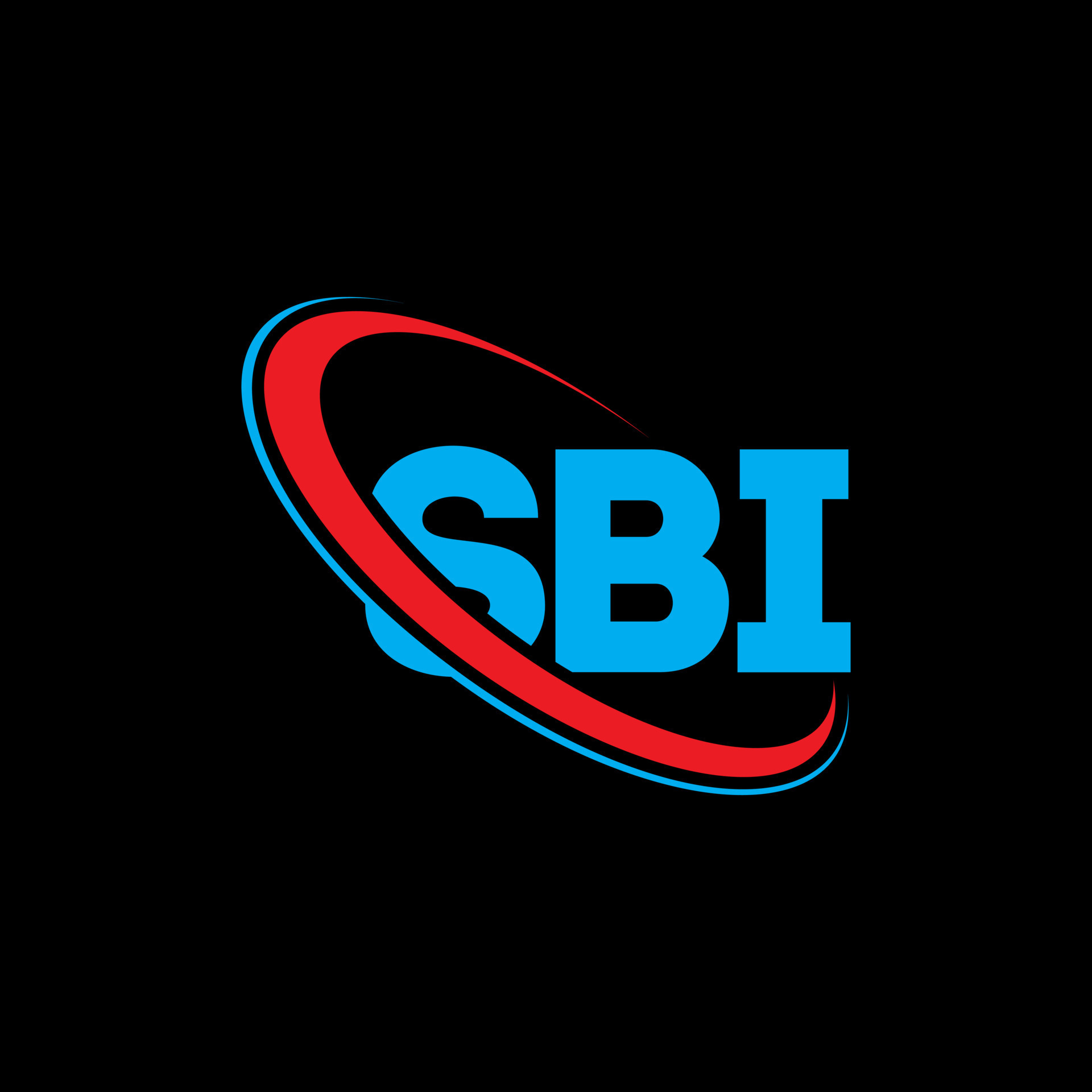 SBI letter logo design with black background in illustrator. Vector logo,  calligraphy designs for logo, Poster, Invitation, etc. 12778936 Vector Art  at Vecteezy