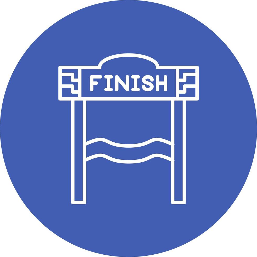 Finish Line Circle Background Icon vector