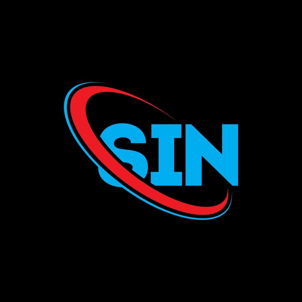 SIN logo. SIN letter. SIN letter logo design. Initials SIN logo linked with circle and uppercase monogram logo. SIN typography for technology, business and real estate brand. vector