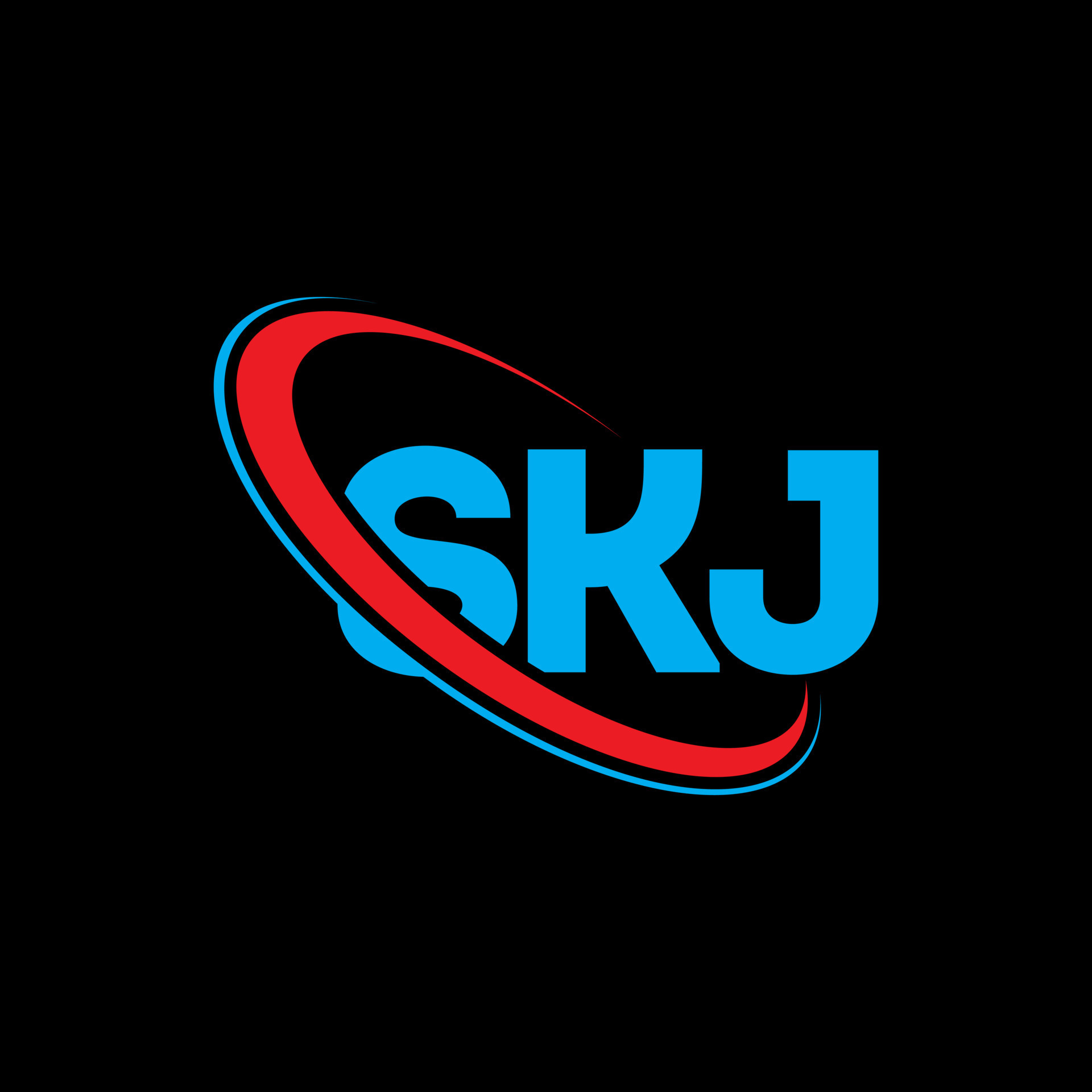 SKJ logo. SKJ letter. SKJ letter logo design. Initials SKJ logo linked