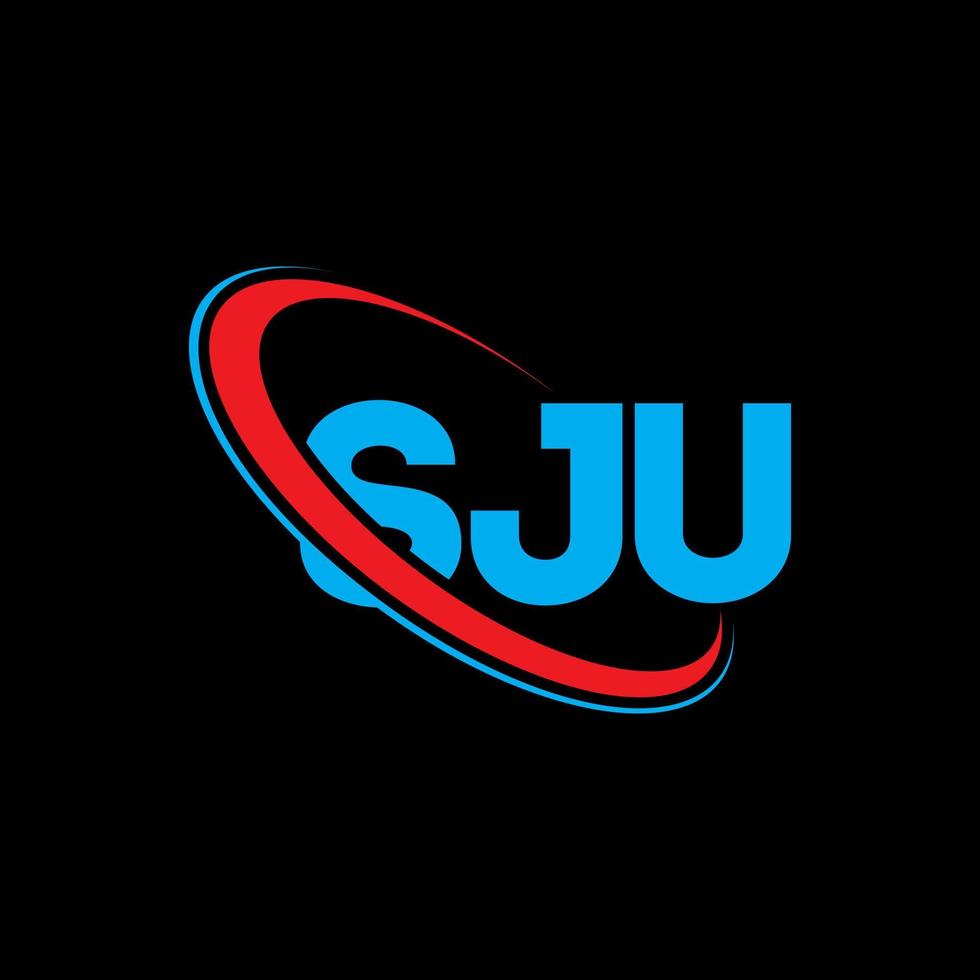 SJU logo. SJU letter. SJU letter logo design. Initials SJU logo linked with circle and uppercase monogram logo. SJU typography for technology, business and real estate brand. vector