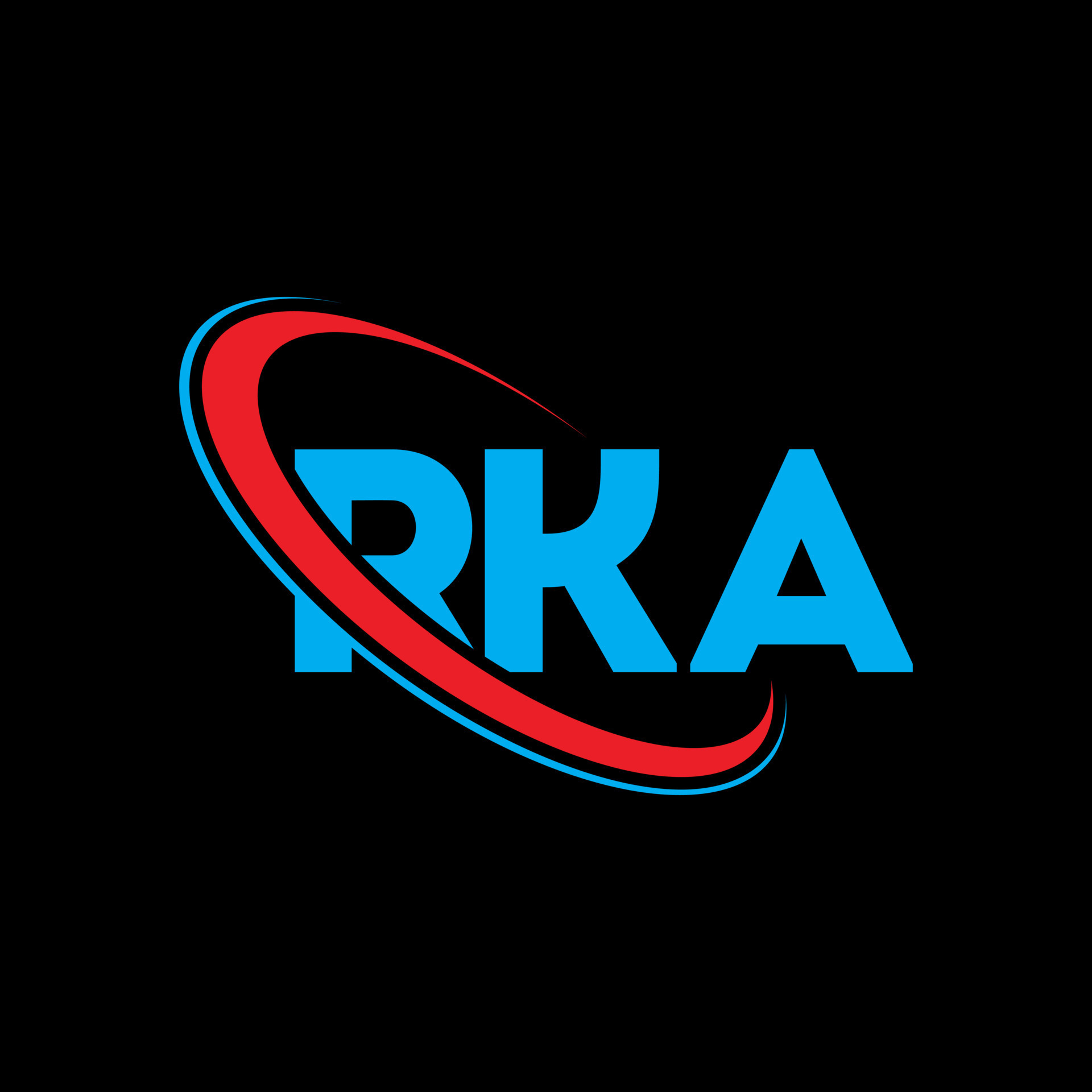 logotipo de rka. letra rka. diseño del logotipo de la letra rka