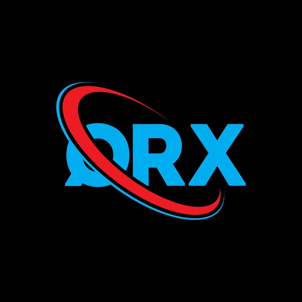 logotipo qrx. letra qrx. diseño del logotipo de la letra qrx. logotipo de iniciales qrx vinculado con círculo y logotipo de monograma en mayúsculas. tipografía qrx para tecnología, negocios y marca inmobiliaria. vector