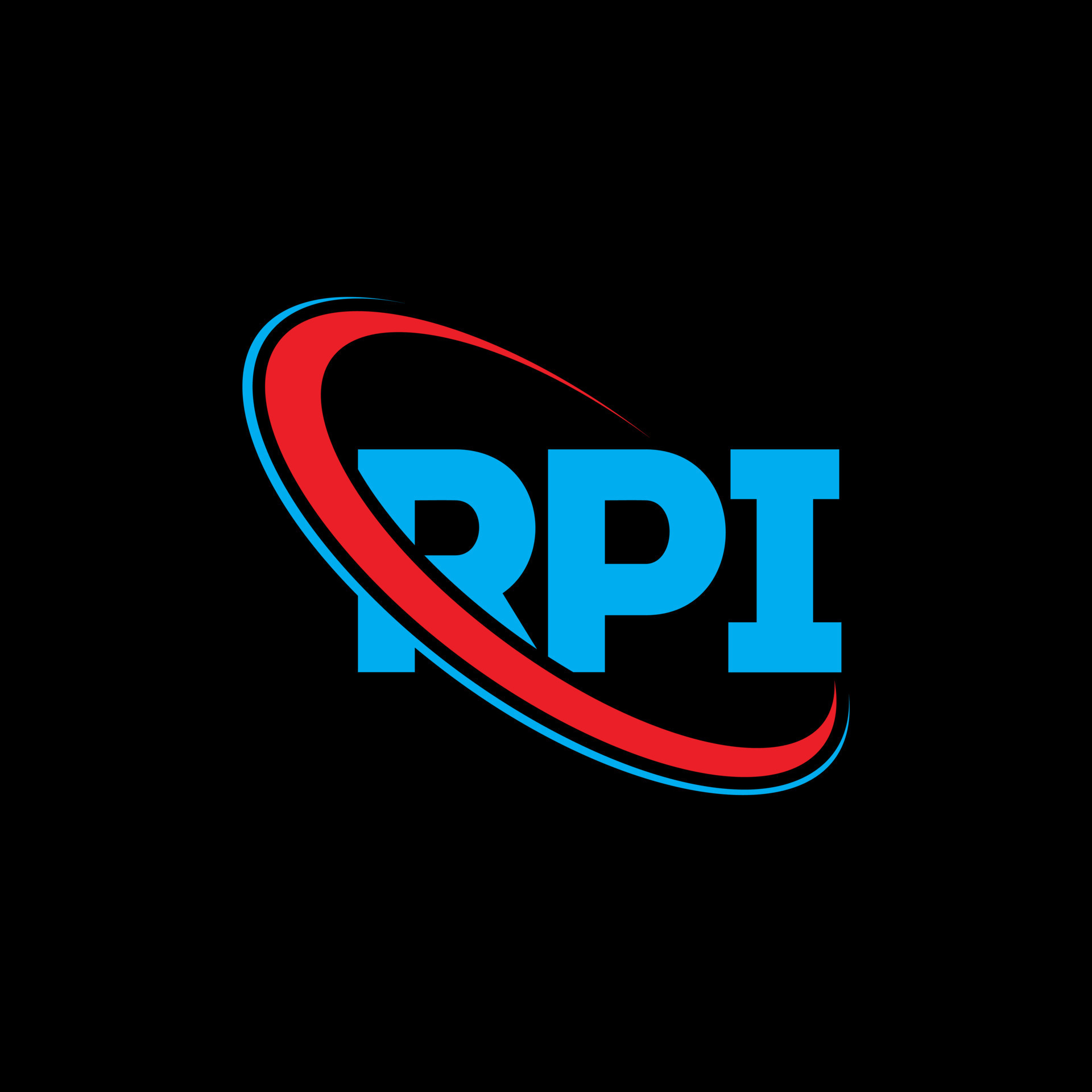 logotipo de rpi. letra rpi. diseño del logotipo de la letra rpi