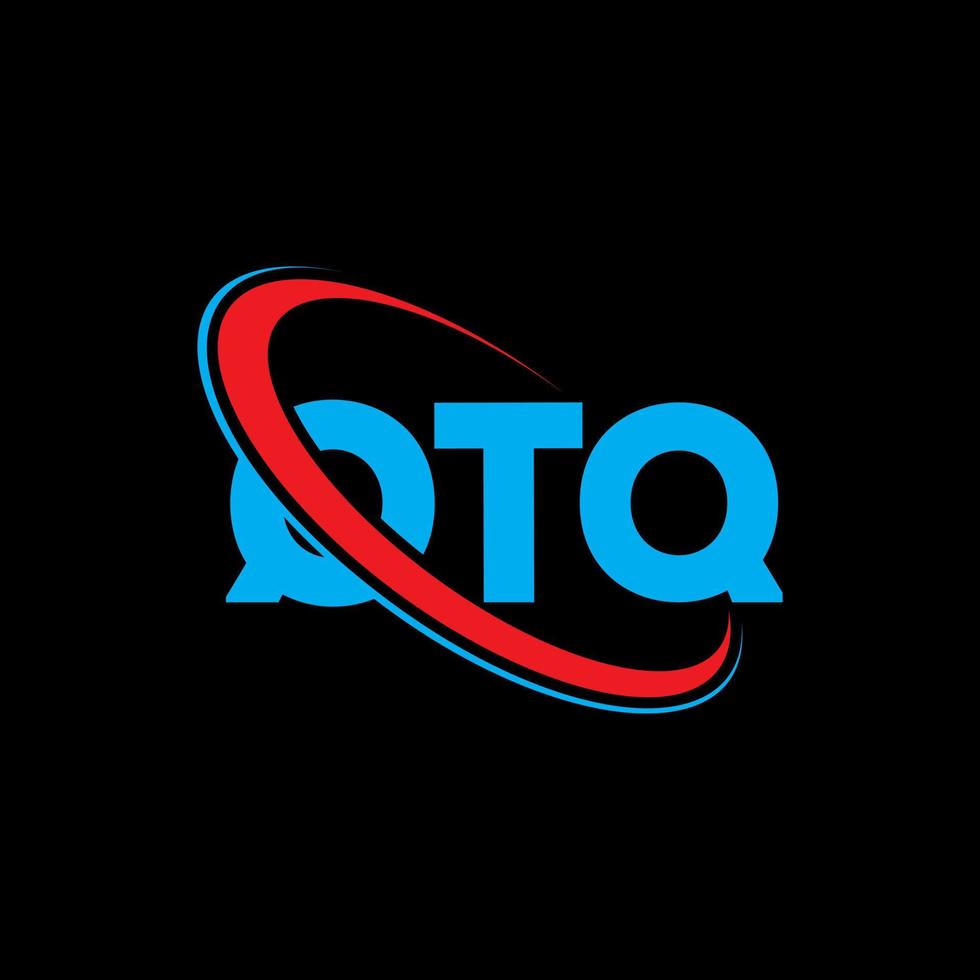 logotipo qtq. letra qtq. diseño del logotipo de la letra qtq. Iniciales qtq logotipo vinculado con círculo y logotipo de monograma en mayúsculas. tipografía qtq para tecnología, negocios y marca inmobiliaria. vector