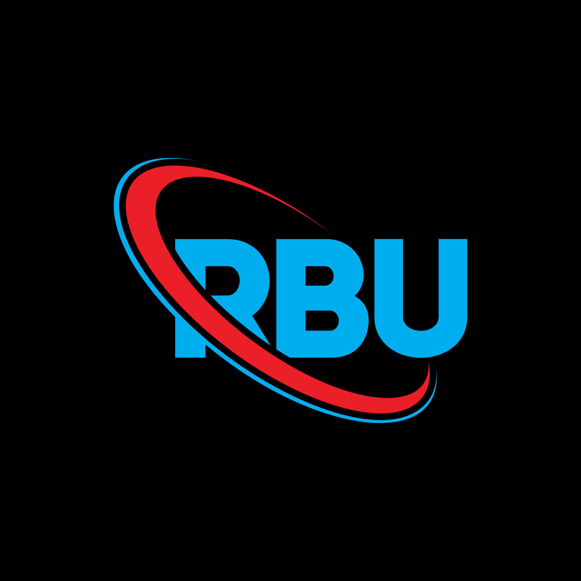 logotipo de rbu. letra rbu. diseño del logotipo de la letra rbu ...