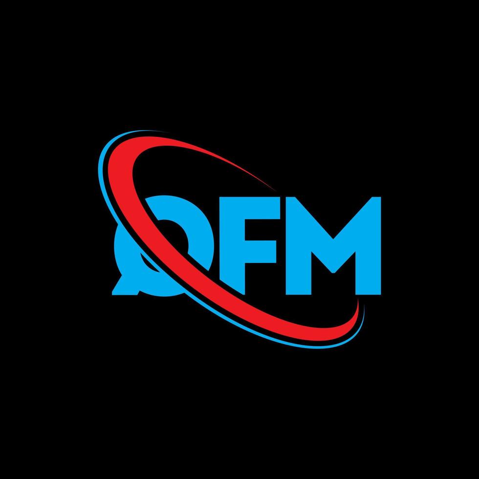 QFM logo. QFM letter. QFM letter logo design. Initials QFM logo linked ...