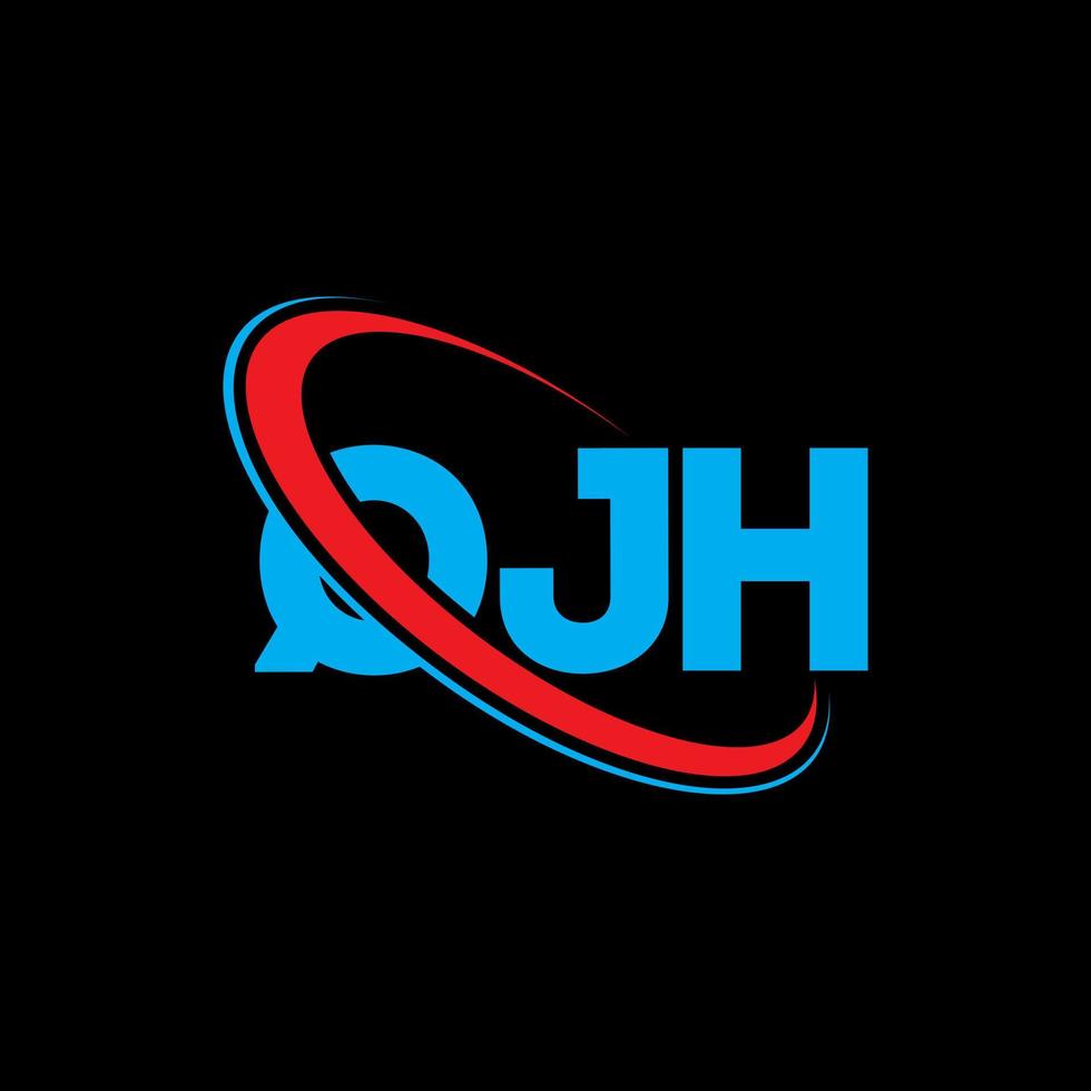 QJH logo. QJH letter. QJH letter logo design. Initials QJH logo linked ...