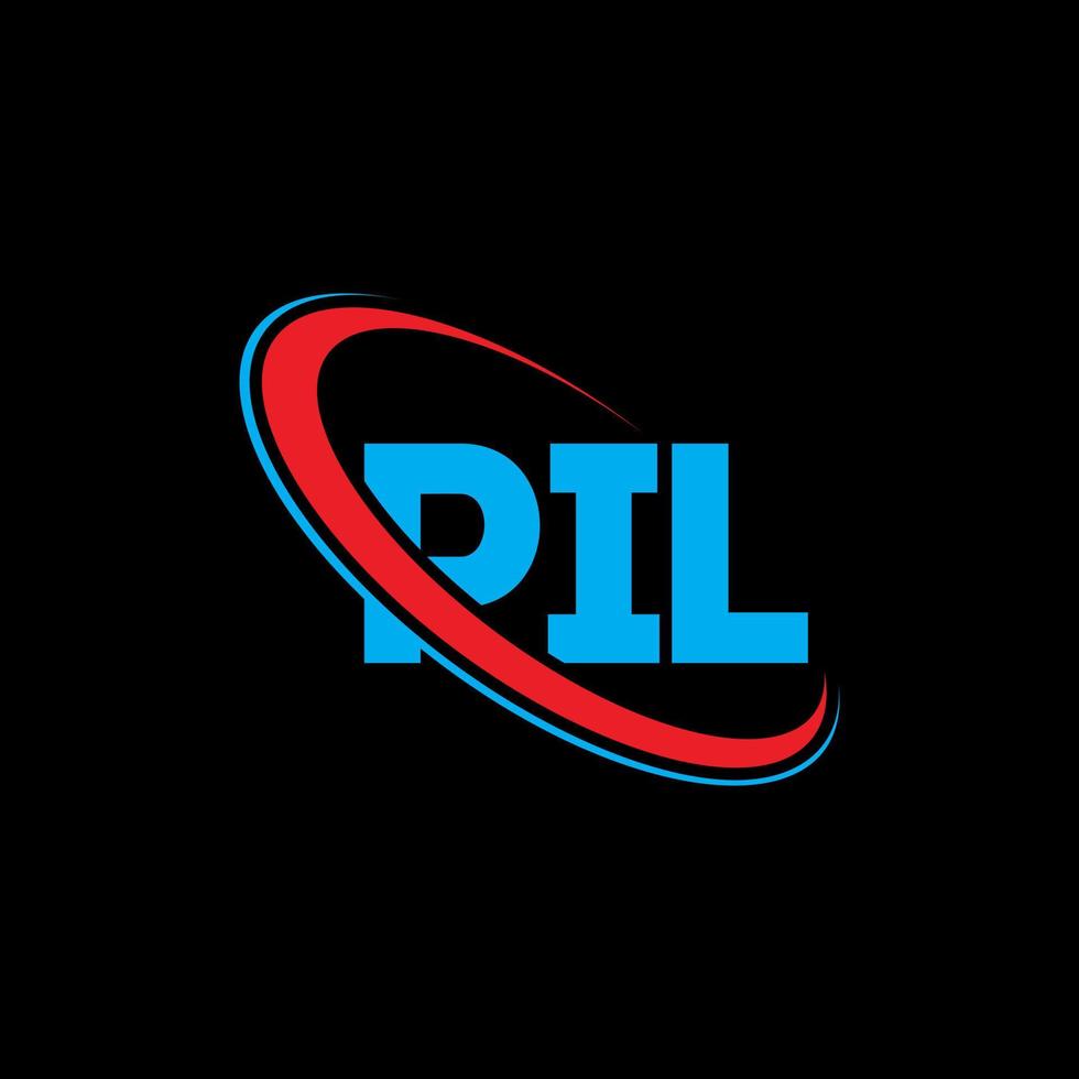 logotipo de pil carta de pil. diseño del logotipo de la letra pil. logotipo de iniciales pil vinculado con círculo y logotipo de monograma en mayúsculas. tipografía pil para tecnología, negocios y marca inmobiliaria. vector