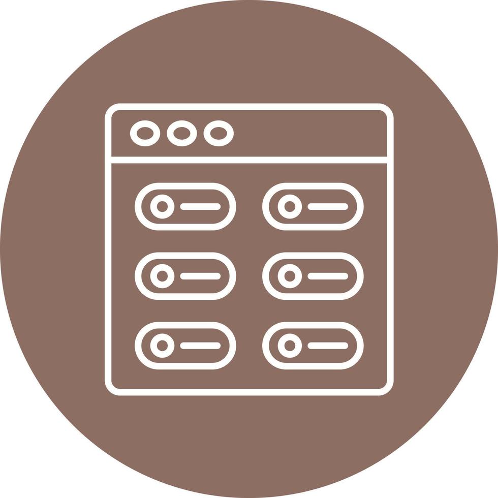 Switch Line Circle Background Icon vector