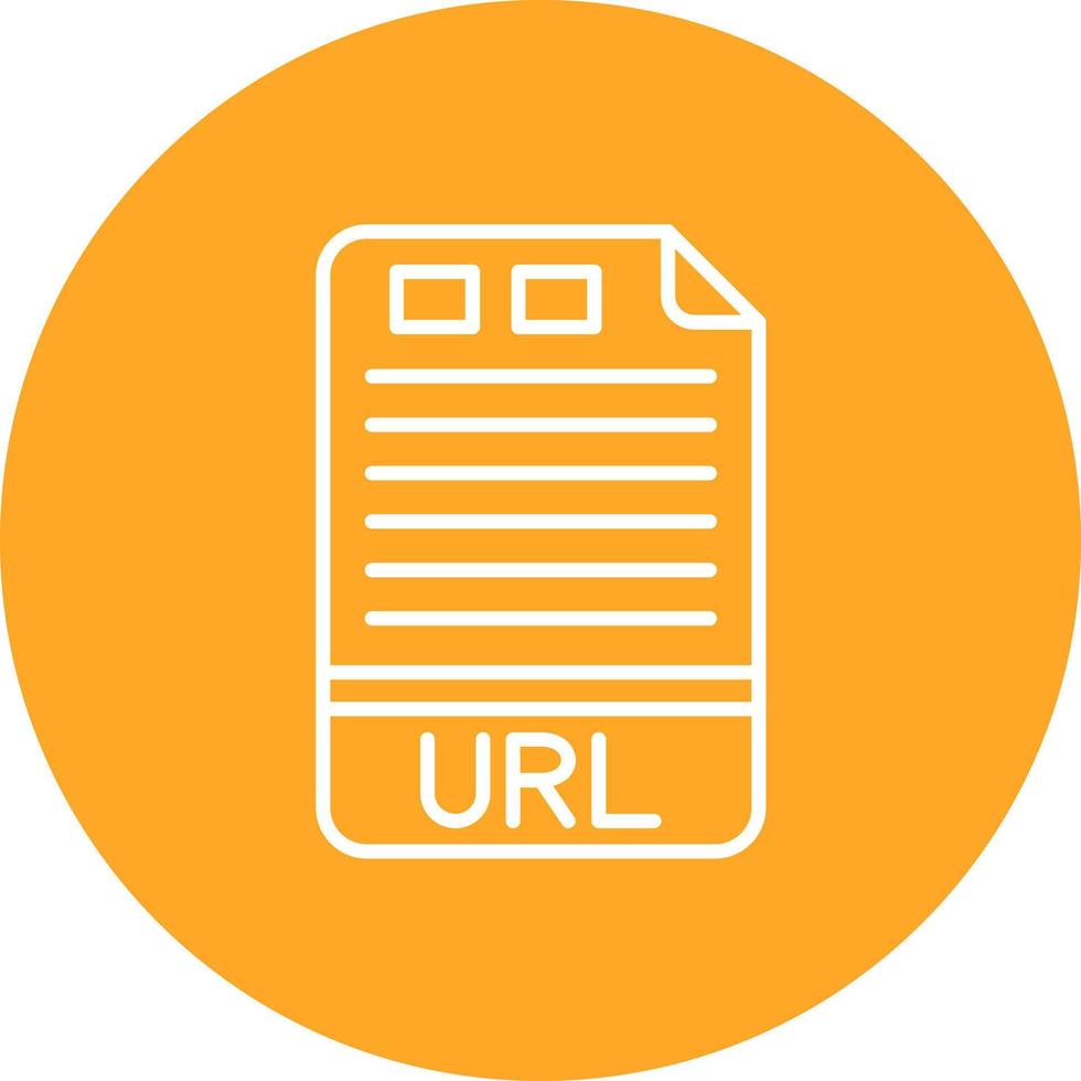 URL Line Circle Background Icon vector