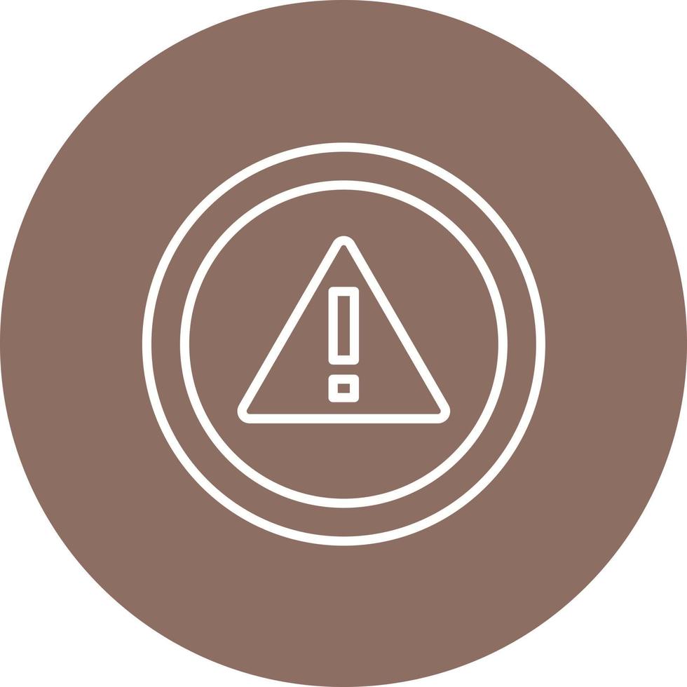 Warning Line Circle Background Icon vector