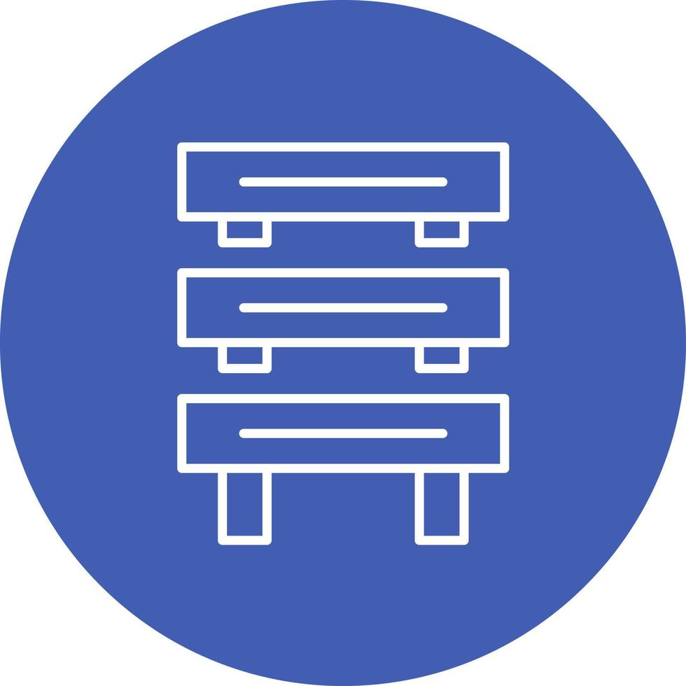 Hurdles Race Line Circle Background Icon vector