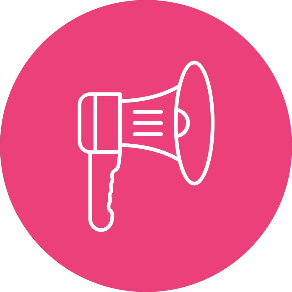 Megaphone Line Circle Background Icon vector