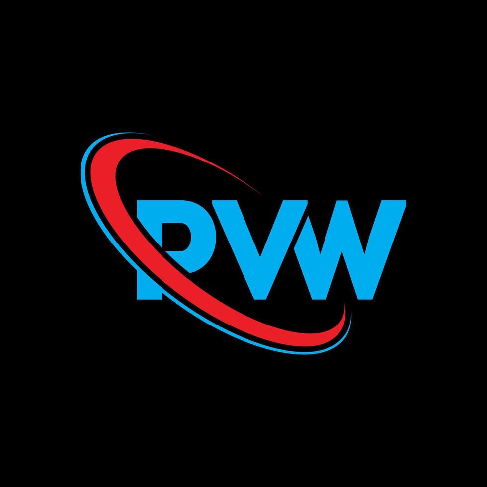 PVW logo. PVW letter. PVW letter logo design. Initials PVW logo linked with circle and uppercase monogram logo. PVW typography for technology, business and real estate brand. vector
