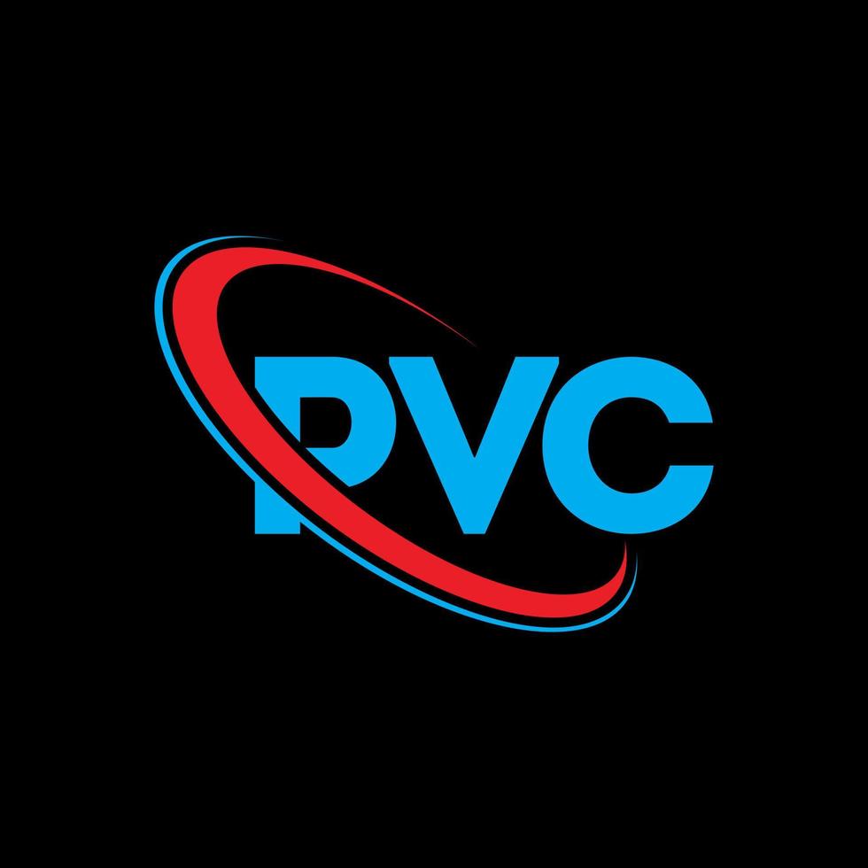 PVC logo. PVC letter. PVC letter logo design. Initials PVC logo linked with circle and uppercase monogram logo. PVC typography for technology, business and real estate brand. vector