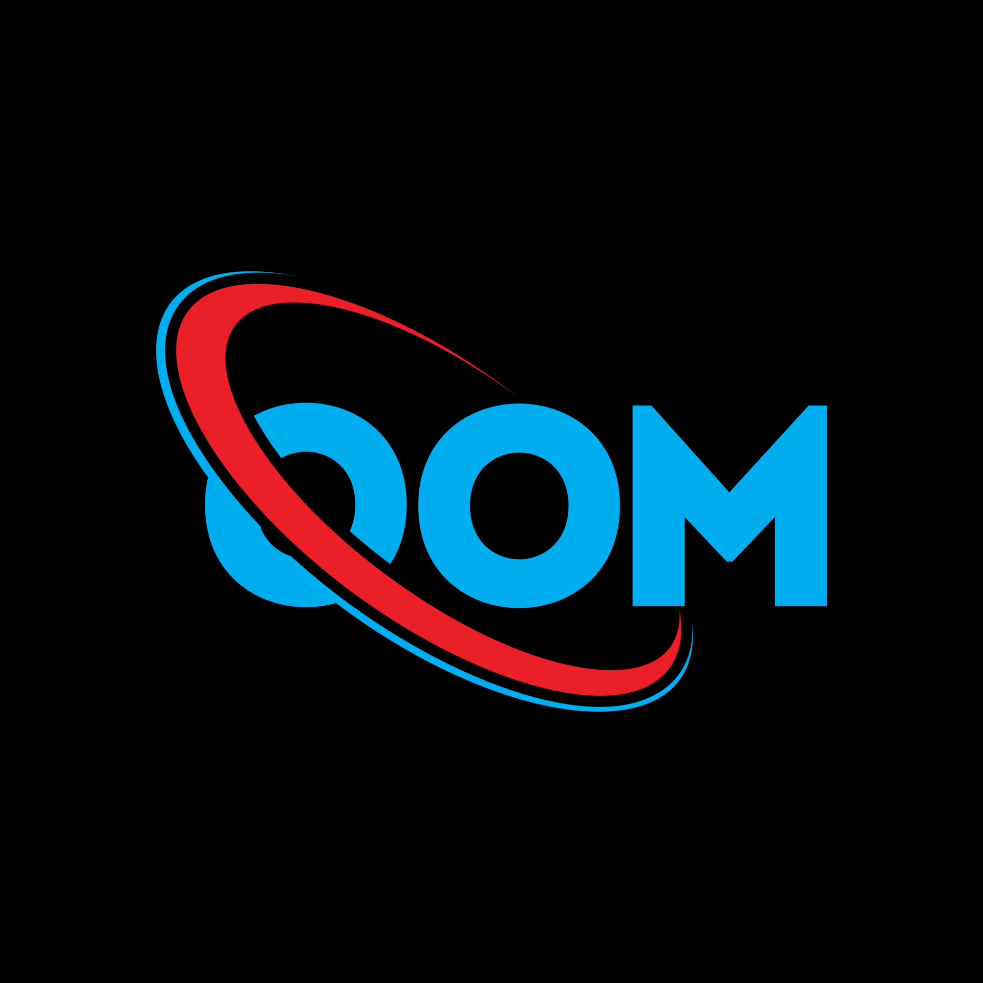 logotipo de om carta de oom. diseño del logotipo de la letra oom