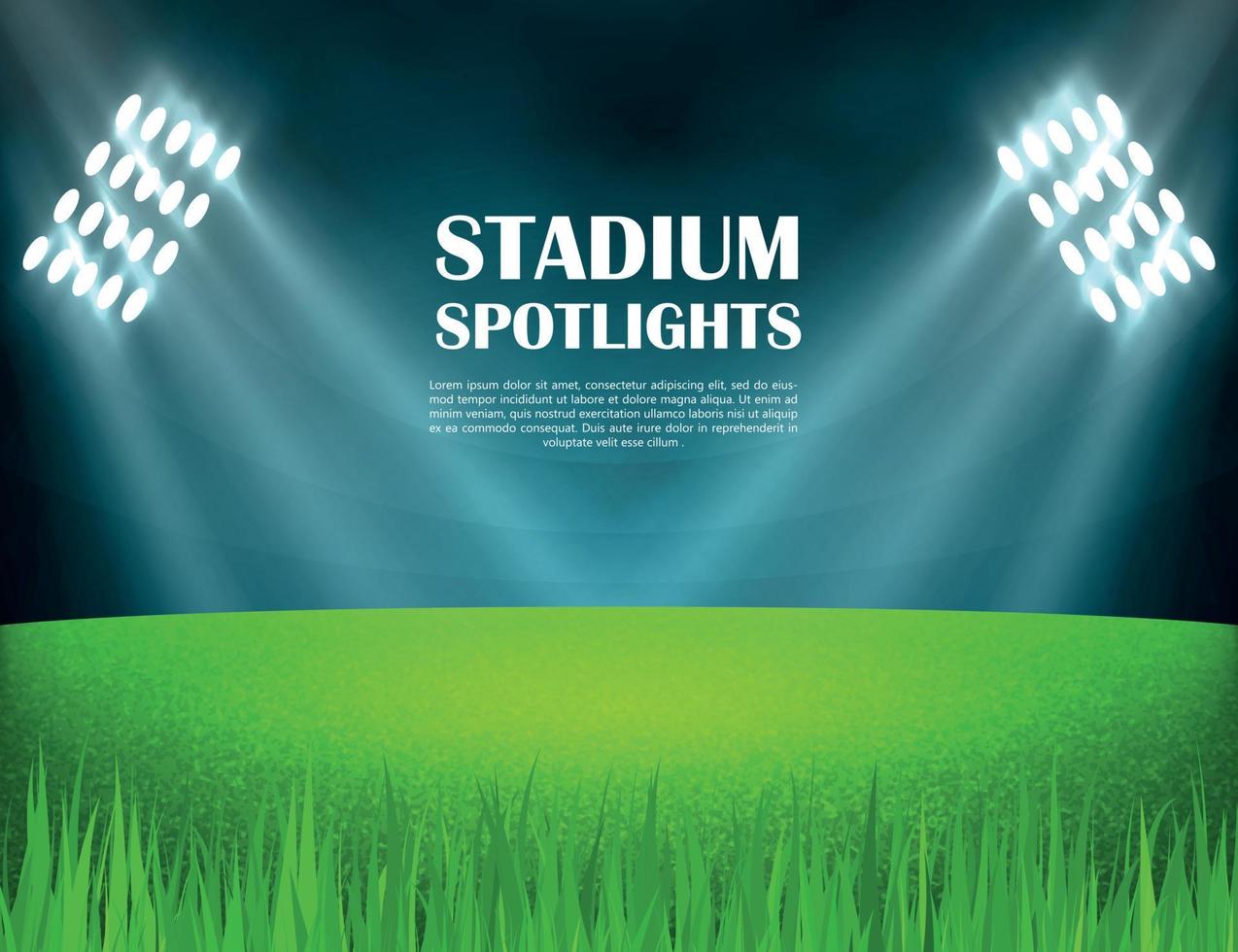 Stadium spotlights concept vector