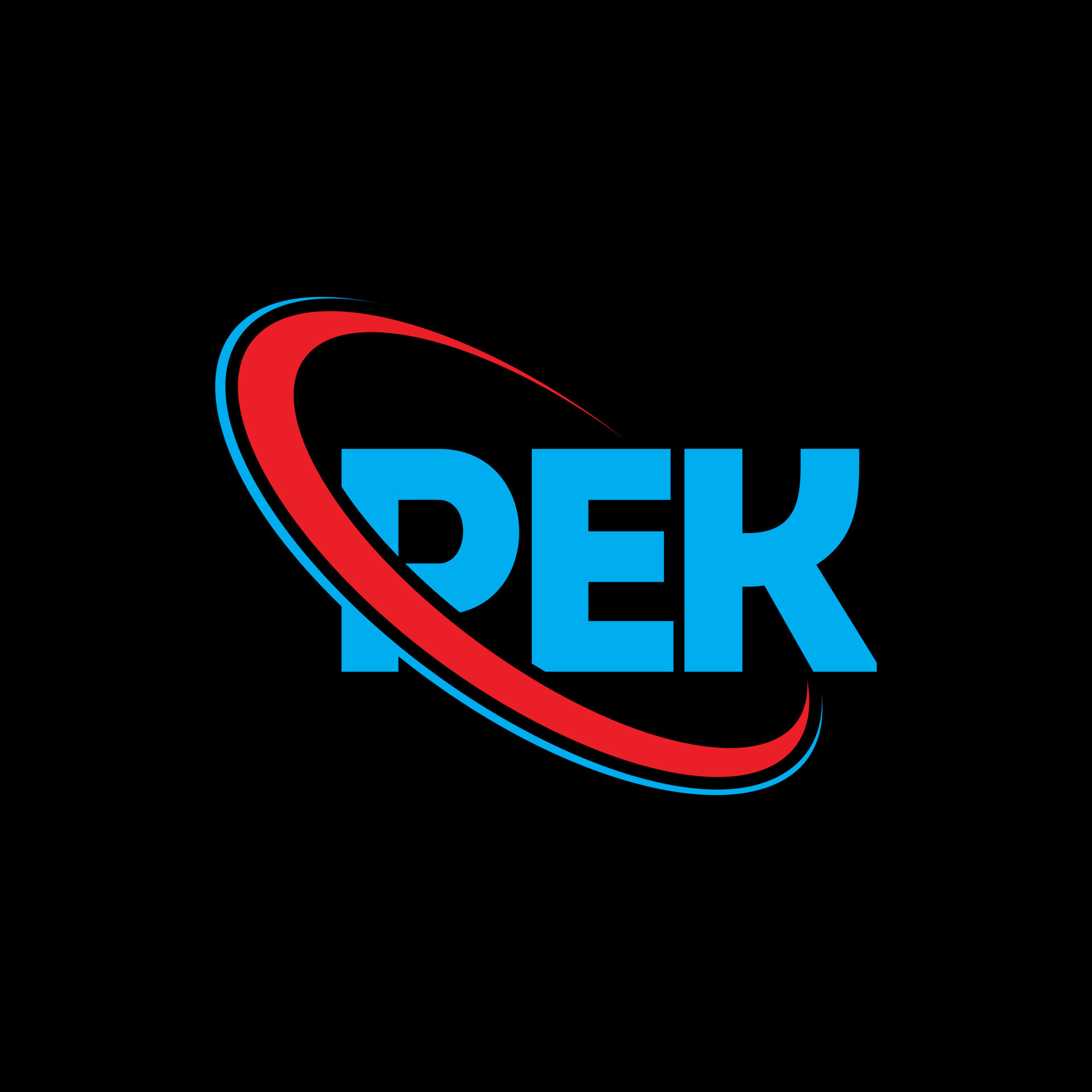 logotipo de pek. carta pek. diseño del logotipo de la letra pek. logotipo de iniciales pek