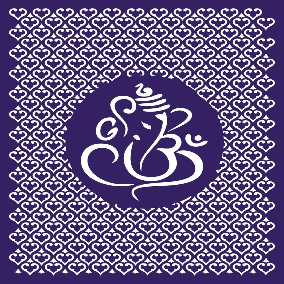 Lord Ganesha icon, chaturthi, festival, worship, religion, ganpati, white background. vector