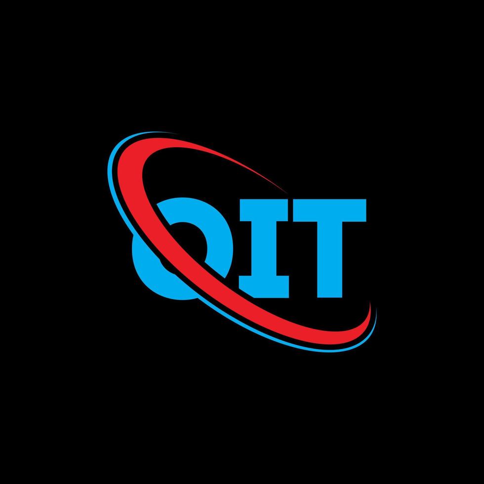 OIT logo. OIT letter. OIT letter logo design. Initials OIT logo linked with circle and uppercase monogram logo. OIT typography for technology, business and real estate brand. vector