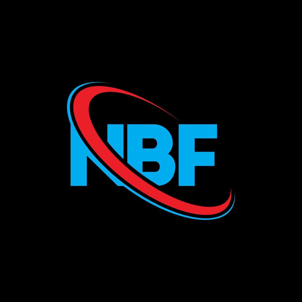 logotipo de la NB. carta nbf. diseño de logotipo de letra nbf. logotipo de iniciales nbf vinculado con círculo y logotipo de monograma en mayúsculas. tipografía nbf para tecnología, negocios y marca inmobiliaria. vector