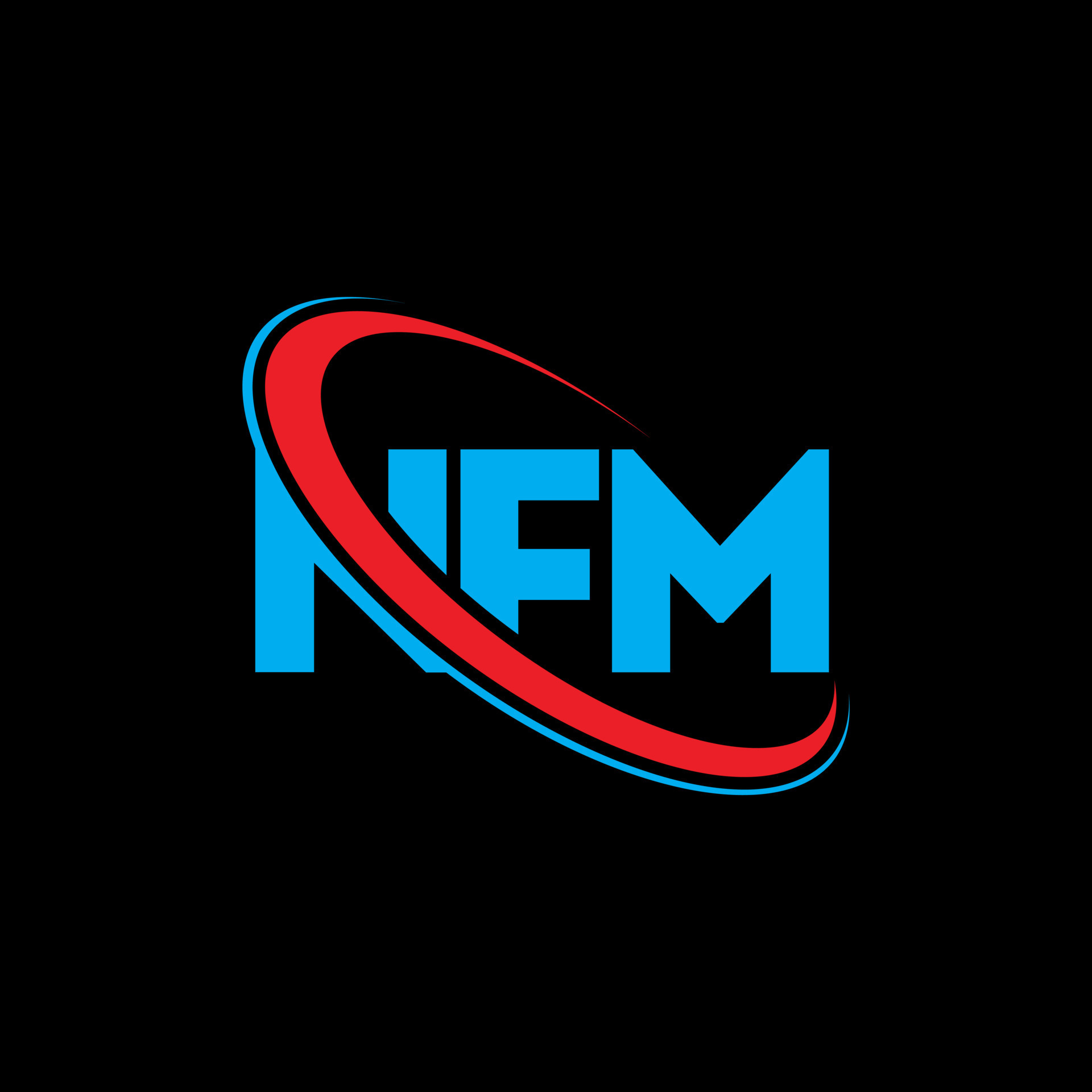 logotipo de NFM. carta nfm. diseño de logotipo de letra nfm. logotipo
