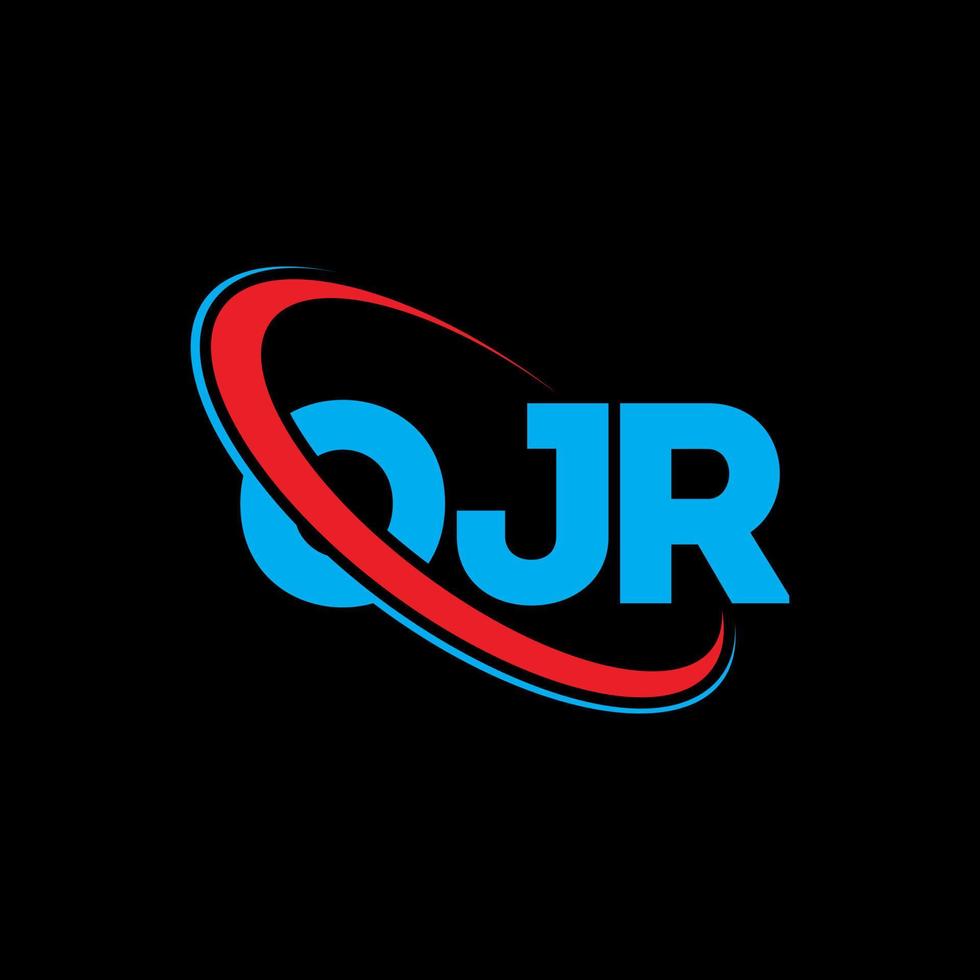 OJR logo. OJR letter. OJR letter logo design. Initials OJR logo linked with circle and uppercase monogram logo. OJR typography for technology, business and real estate brand. vector