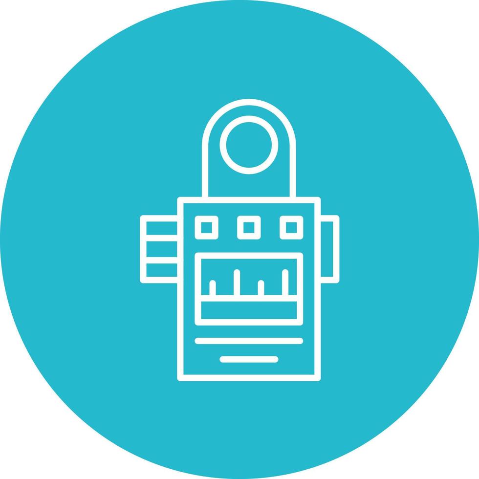 Camera Meter Line Circle Background Icon vector