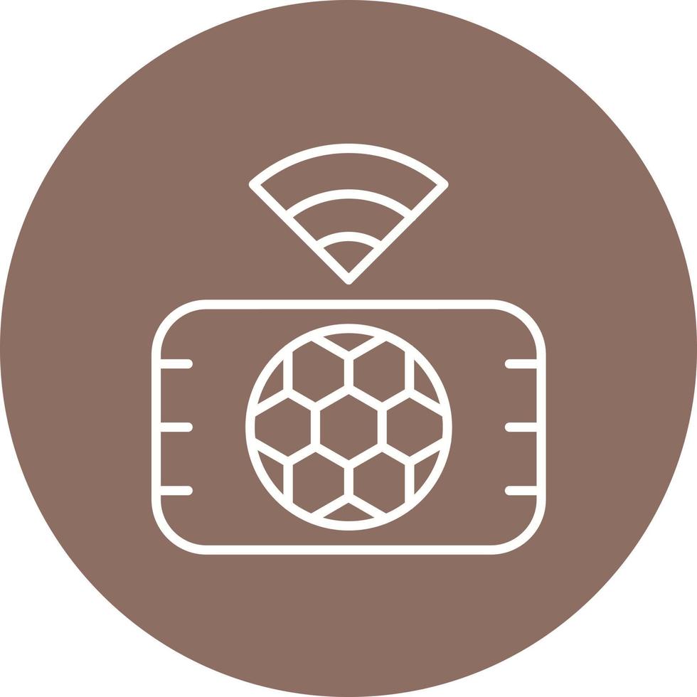 Live Streaming Line Circle Background Icon vector