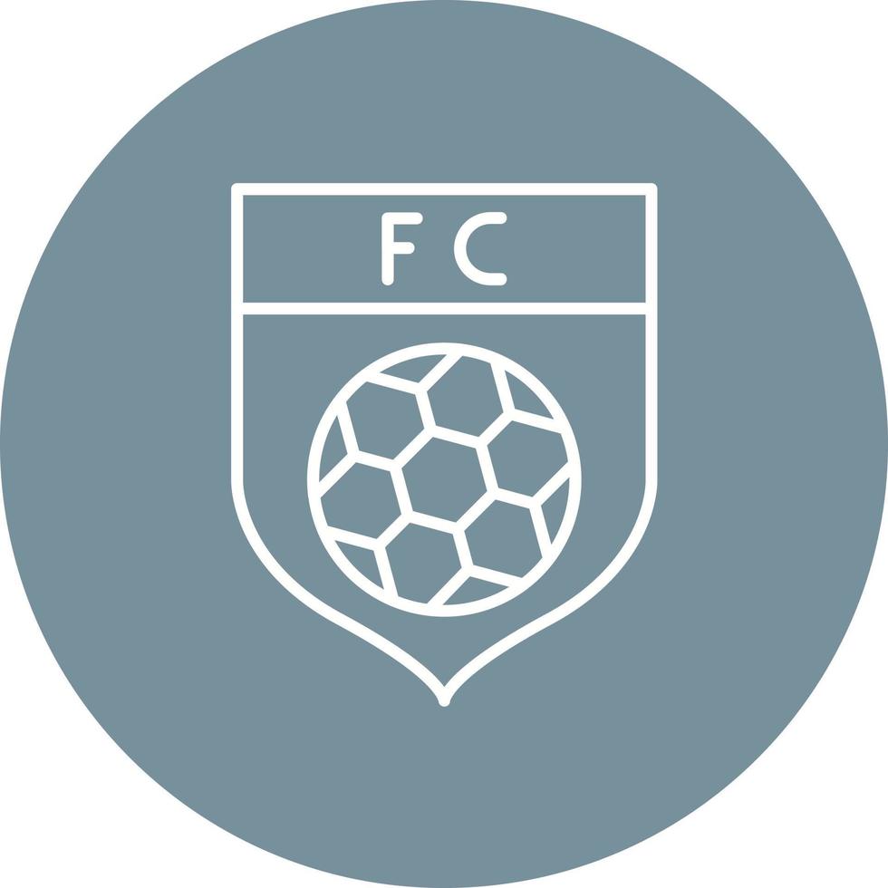 Football Club Line Circle Background Icon vector