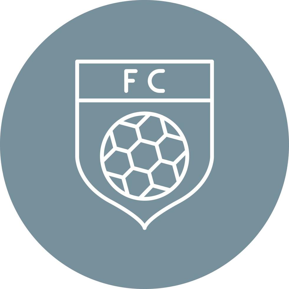 Football Club Line Circle Background Icon vector